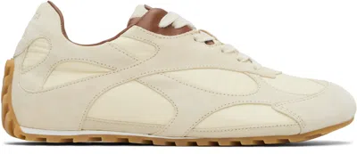 Bottega Veneta Beige Orbit Flash Sneakers In White