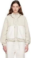 Bottega Veneta Beige Paneled Jacket In 9186 Snow