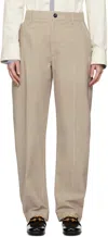 Bottega Veneta Beige Printed Leather Pants In 9776 Light Beige