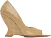 Bottega Veneta Beige Punta Heeled Sandals In 2636 Praline