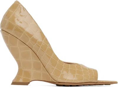 Bottega Veneta Beige Punta Heeled Sandals In 2636 Praline