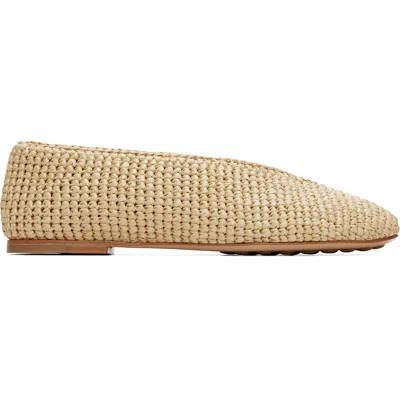 Bottega Veneta Beige Rosa Ballerina Flats In Gold