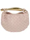 Bottega Veneta Sardine Mini Leather Crossbody Bag In Beige