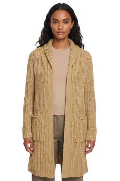 Bottega Veneta Beige Shawl Lapel Trench Coat In Brown