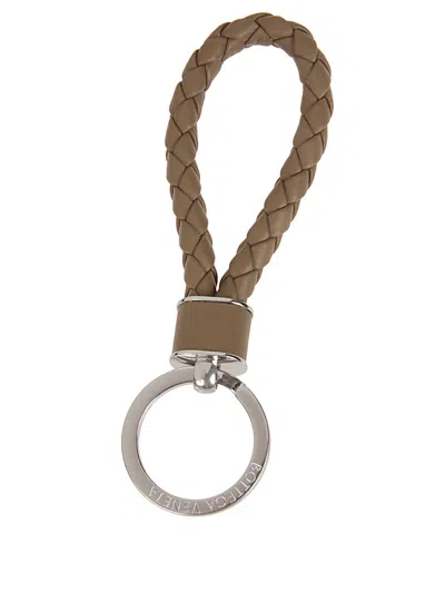 Bottega Veneta Beige Signature Key Ring