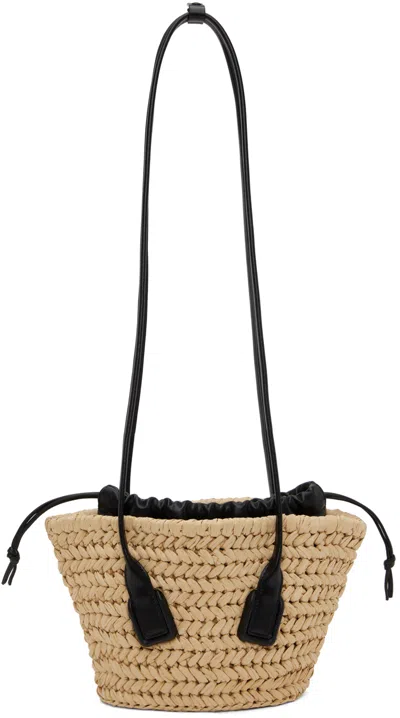 Bottega Veneta Beige Small Arco Tote In 8519 Natural Black/b