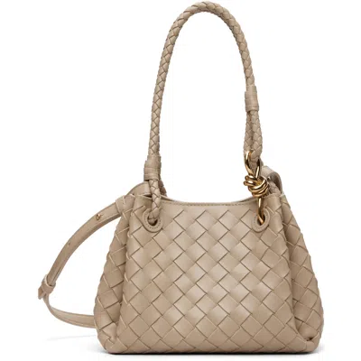 Bottega Veneta Beige Small Parachute Bag In Brown