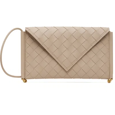 Bottega Veneta Beige Solstice Phone Pouch In Nude