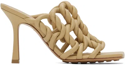 Bottega Veneta Stretch 90 Twist Leather Mules In Beige