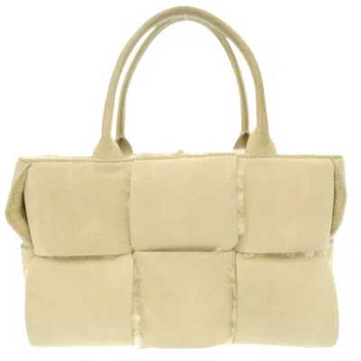 Pre-owned Bottega Veneta Beige Suede Handbag Tote Bag () In Sand