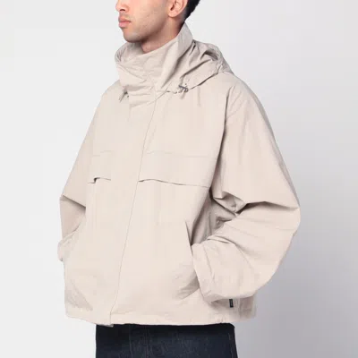 Bottega Veneta Beige Technical Nylon Jacket In White