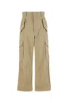 Bottega Veneta Cotton-blend Cargo Trousers In Beige