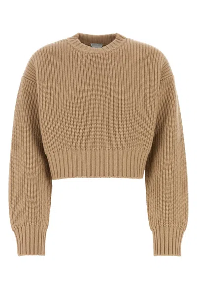 BOTTEGA VENETA BEIGE WOOL BLEND SWEATER