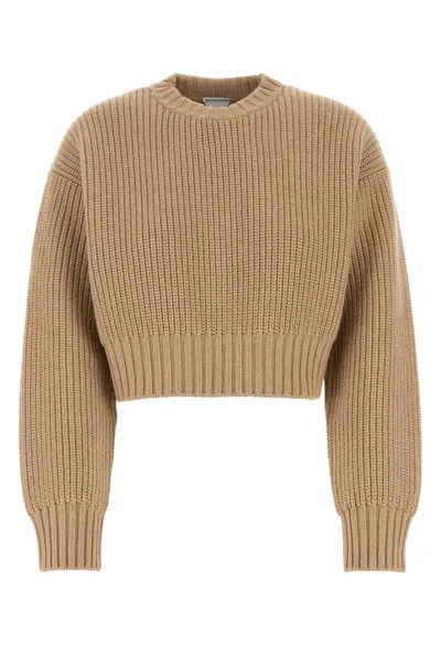Bottega Veneta Beige Wool Blend Sweater In Desert
