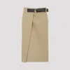 Bottega Veneta Wrap Midi Skirt In Beige