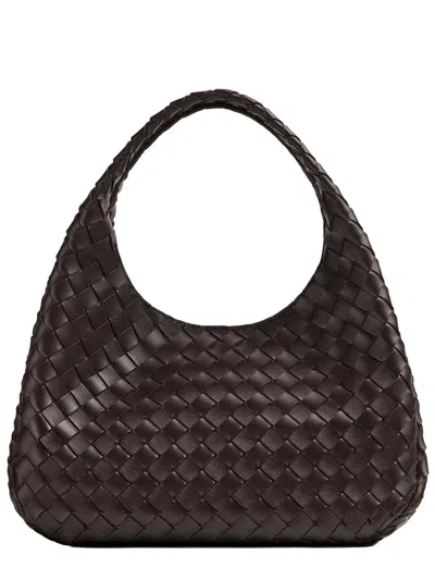 Bottega Veneta Bell Handbag Shoulder Bag In 100% Leather In Brown