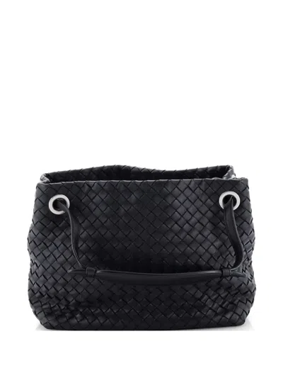 Pre-owned Bottega Veneta Bella Intrecciato Nappa Small Tote Bag In Black