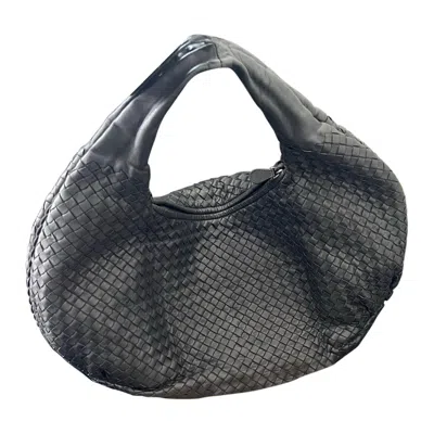 Pre-owned Bottega Veneta Belly Hobo Intrecciato Black Maxi 50cm