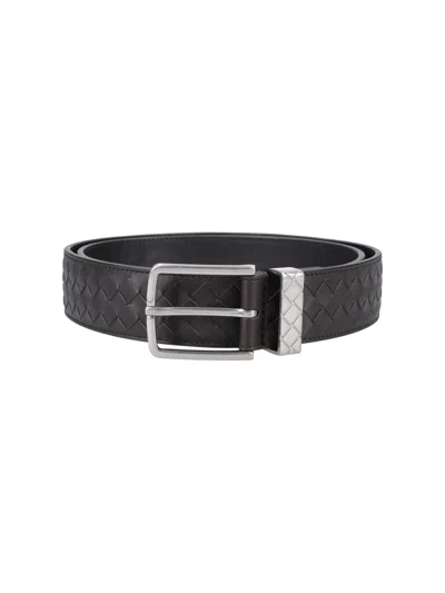 Bottega Veneta Belt "intrecciato" In Brown