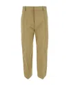 Bottega Veneta Cotton Twill Straight Pants In Green