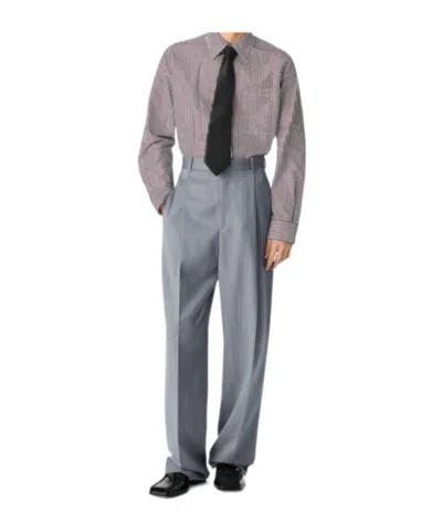 Bottega Veneta Belt-loop Casual Pants In Gray