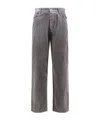 Bottega Veneta Matt Wide Leg Corduroy Pants In Gray