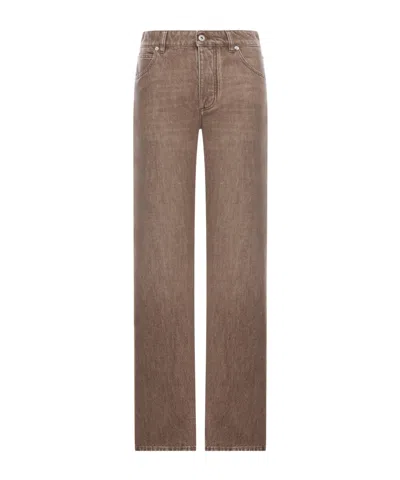 Bottega Veneta Belt Loop Jeans In Brown