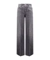 Bottega Veneta Women Black Washed Palazzo Denim Jeans In Gray