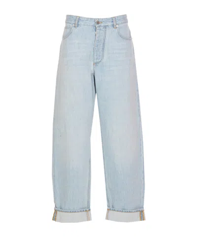 Bottega Veneta Belt-loop Jeans In White
