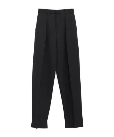 Bottega Veneta Belt Loops Slacks In Black