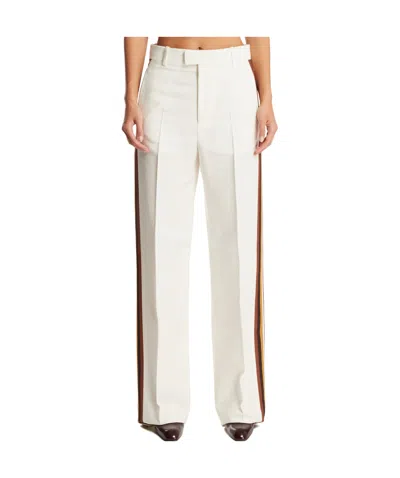 Bottega Veneta Belt Loops Slacks In White