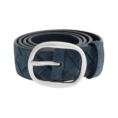 Pre-owned Bottega Veneta Belt 'neptune/silver' | Blue | Men's Size 85