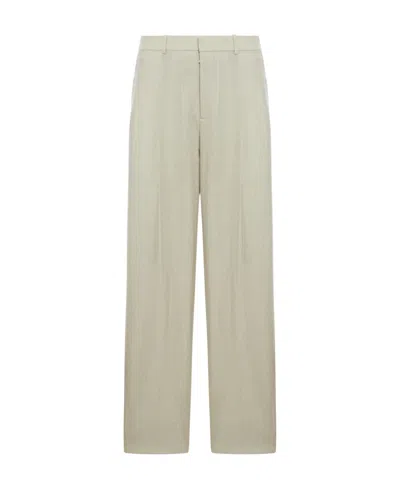 Bottega Veneta Belt Ring Casual Pants In Nude
