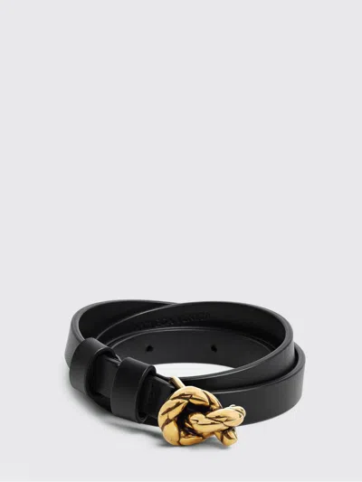 Bottega Veneta Leather Intreccio Knot Belt In Brown