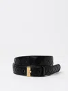 Bottega Veneta Intrecciato Design Belt In Black