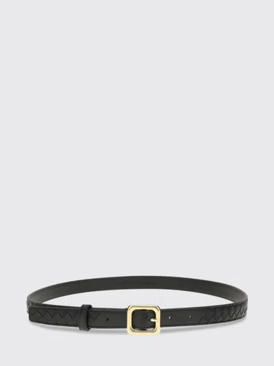 Bottega Veneta Black Leather Intrecciato Belt