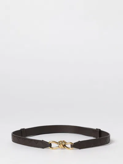 Bottega Veneta Andiamo Intrecciato Leather Belt In Black