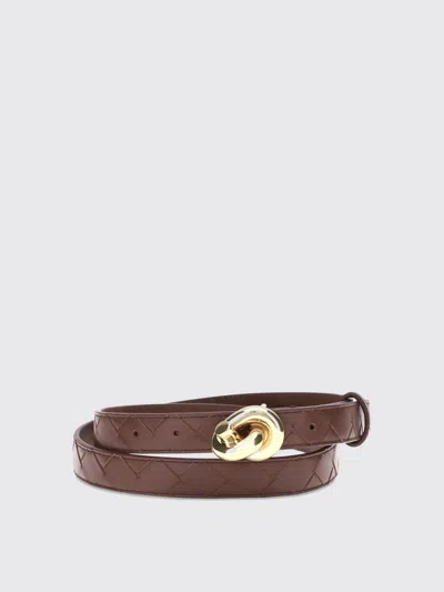 Bottega Veneta Women Knot Leather Belt In Brown