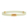 Bottega Veneta Point Lock Calf Leather Belt In Yellow