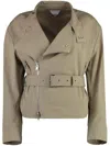 Bottega Veneta Zippered Cotton Jacket In Neutrals