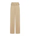 Bottega Veneta Gabardine Trousers With Belt In Nude