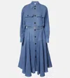 Bottega Veneta Belted Shirt Dress In Blue