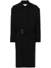 Bottega Veneta Belted Trench Coat In Black