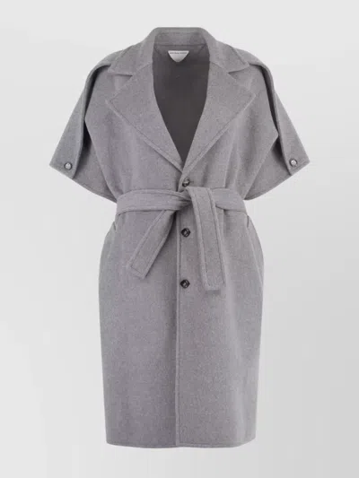 BOTTEGA VENETA BELTED WOOL AND CASHMERE COAT