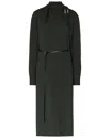 Bottega Veneta Belted Wool Wrap Dress In Black