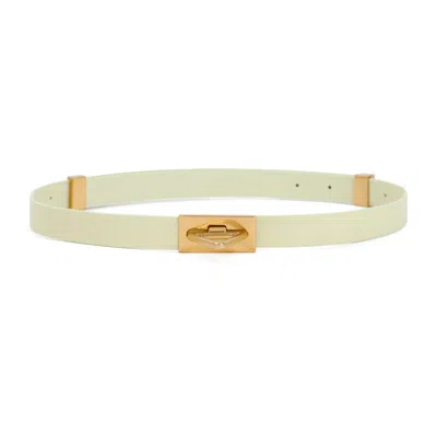 Bottega Veneta Women  Leather Belt In Yellow