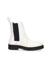 Bottega Veneta Women Ivory Leather Chelsea Ben Ankle Boots In White