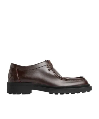 Bottega Veneta Dark Brown Leather Ben Lace-up Shoes