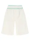 Bottega Veneta White Shorts In 9000