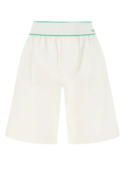 BOTTEGA VENETA WHITE COTTON BERMUDA SHORTS